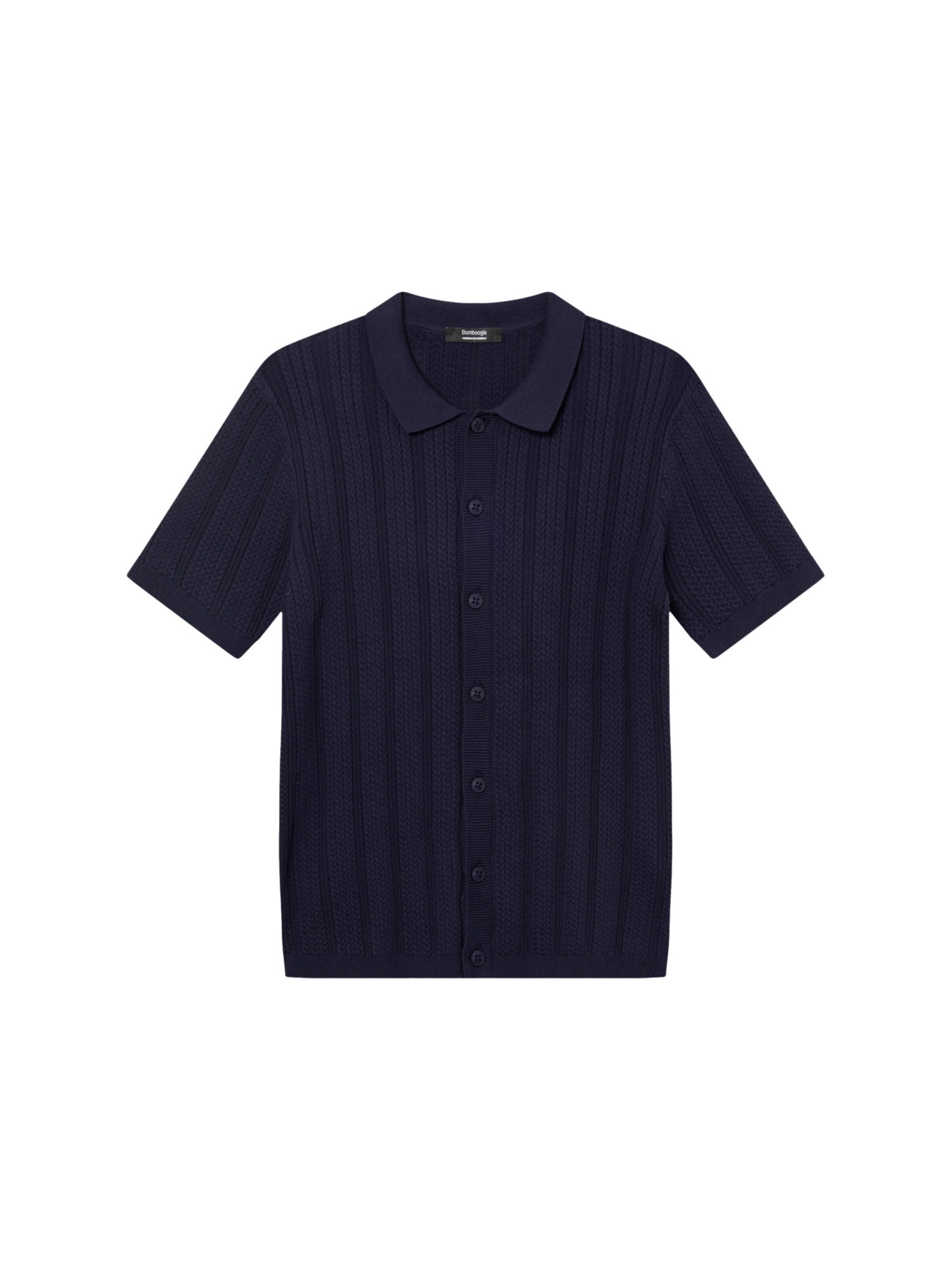 Vestes en maille BOMBOOGIE en bleu : devant