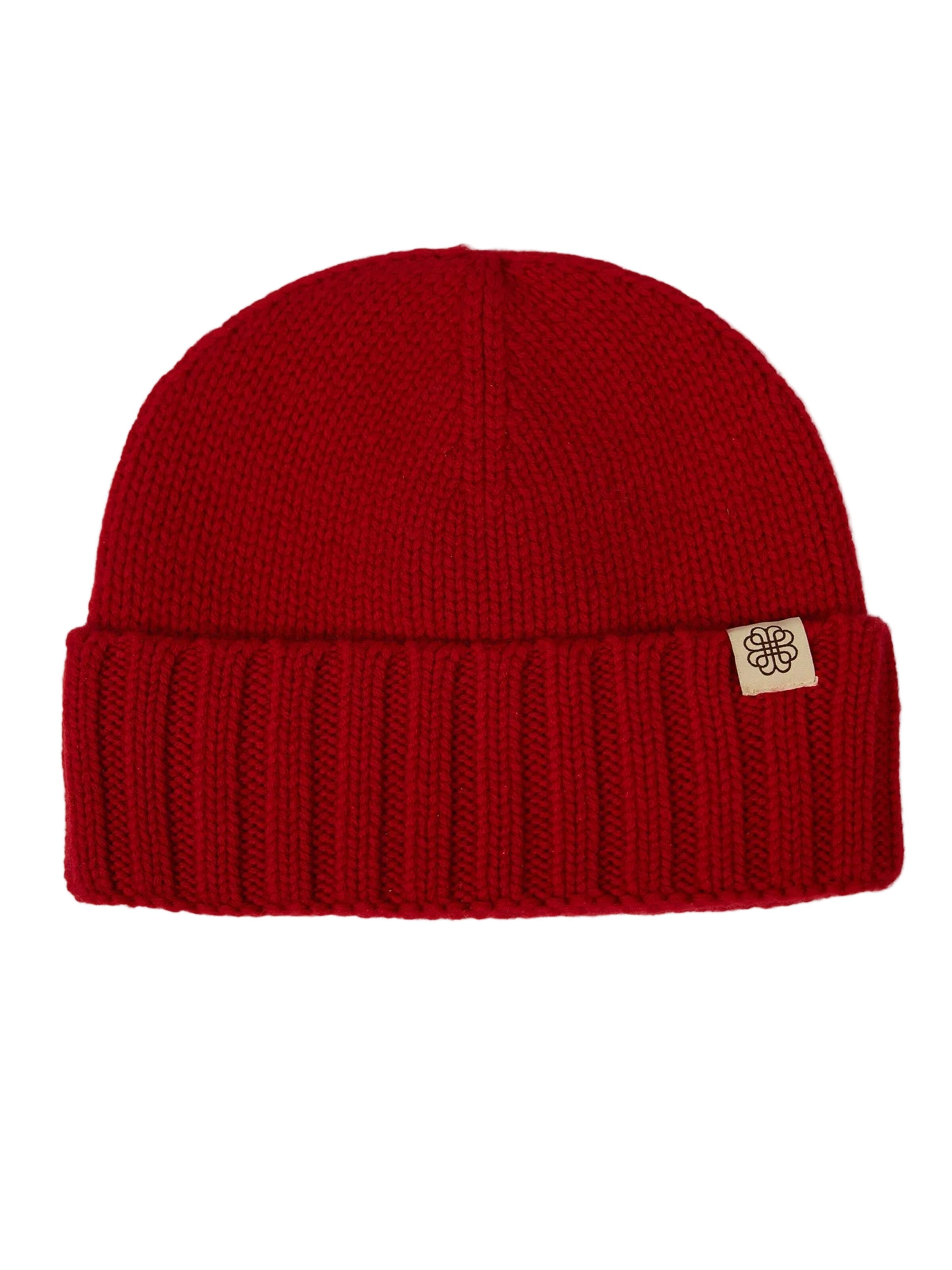 GOBI Cashmere Mössa 'Unisex Beanie' i röd: framsida