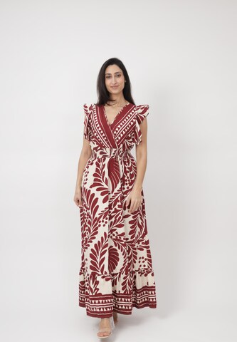 Elara Kleid in Rot: Vorderseite
