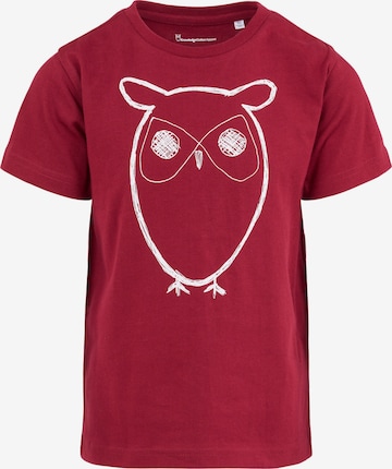 T-Shirt KnowledgeCotton Apparel en rouge : devant