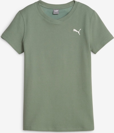 PUMA T-shirt fonctionnel en vert / blanc, Vue avec produit