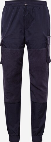 Mennace Tapered Cargo Pants in Blue: front