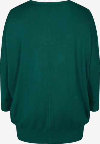 Zizzi Pullover 'CARRIE' in Grün