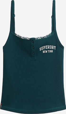 Superdry Top 'Athletic Essentials' in Groen: voorkant