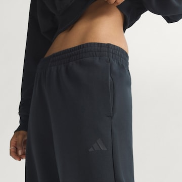 ADIDAS SPORTSWEAR Wide leg Παντελόνι φόρμας 'Soft Lux' σε μαύρο