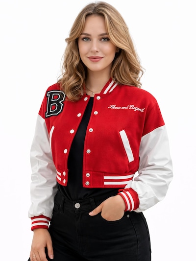 Worldclassca Between-Season Jacket 'Crop College Bomber Jacket' in bright red, Item view