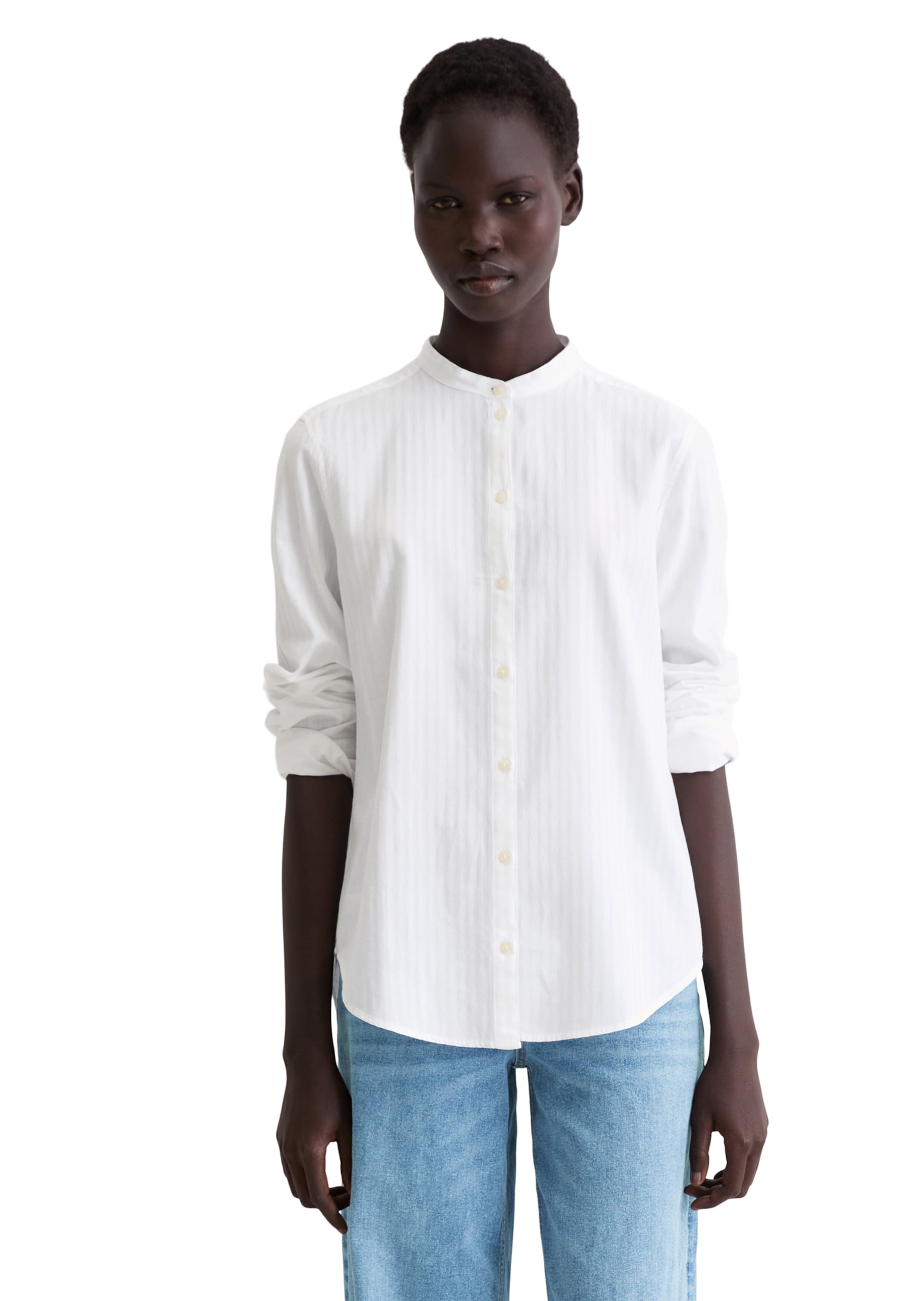 Marc O'Polo Blouse in Wit: voorkant