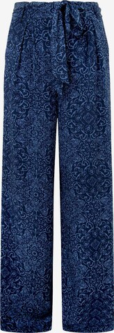 Pepe Jeans Wide leg Pleat-Front Pants in Blue: front