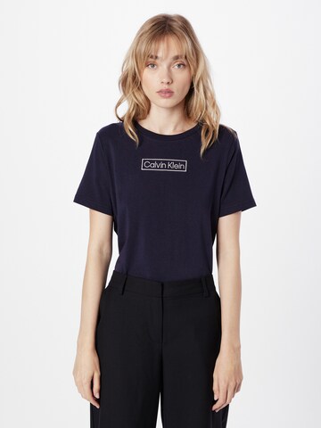 Chemise de nuit Calvin Klein Underwear en bleu : devant