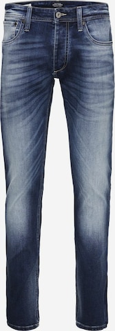 Coupe slim Jean 'Glenn' JACK & JONES en bleu : devant