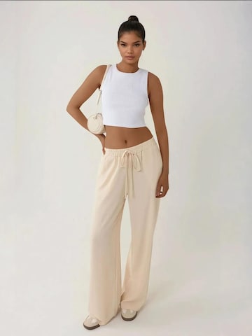 Wide Leg Pantalon Hiccup en beige