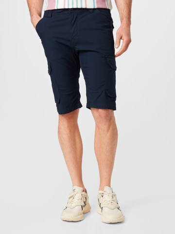 Coupe slim Pantalon cargo 'Josh' TOM TAILOR en bleu : devant