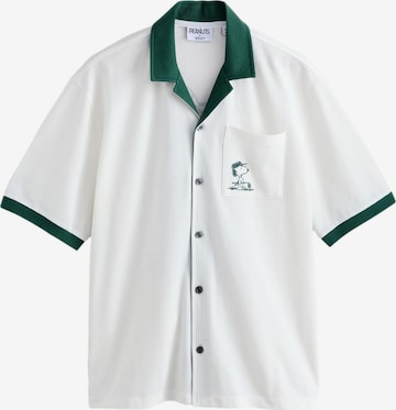 Next Regular Fit Paita 'Snoopy' värissä vihreä: etupuoli