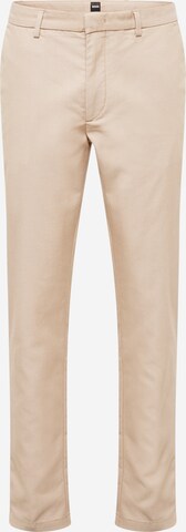 Coupe slim Pantalon chino 'Kaito' BOSS en beige : devant