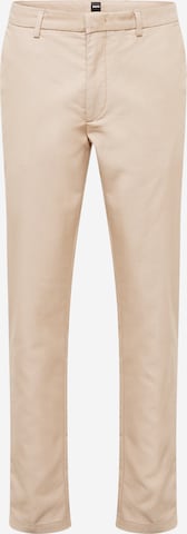 BOSS Black Chino Pants 'Kaito' in Beige: front
