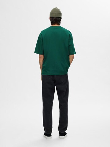 T-Shirt 'SLHOSCAR' SELECTED HOMME en vert
