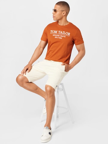 ruda TOM TAILOR Standartinis modelis Marškinėliai