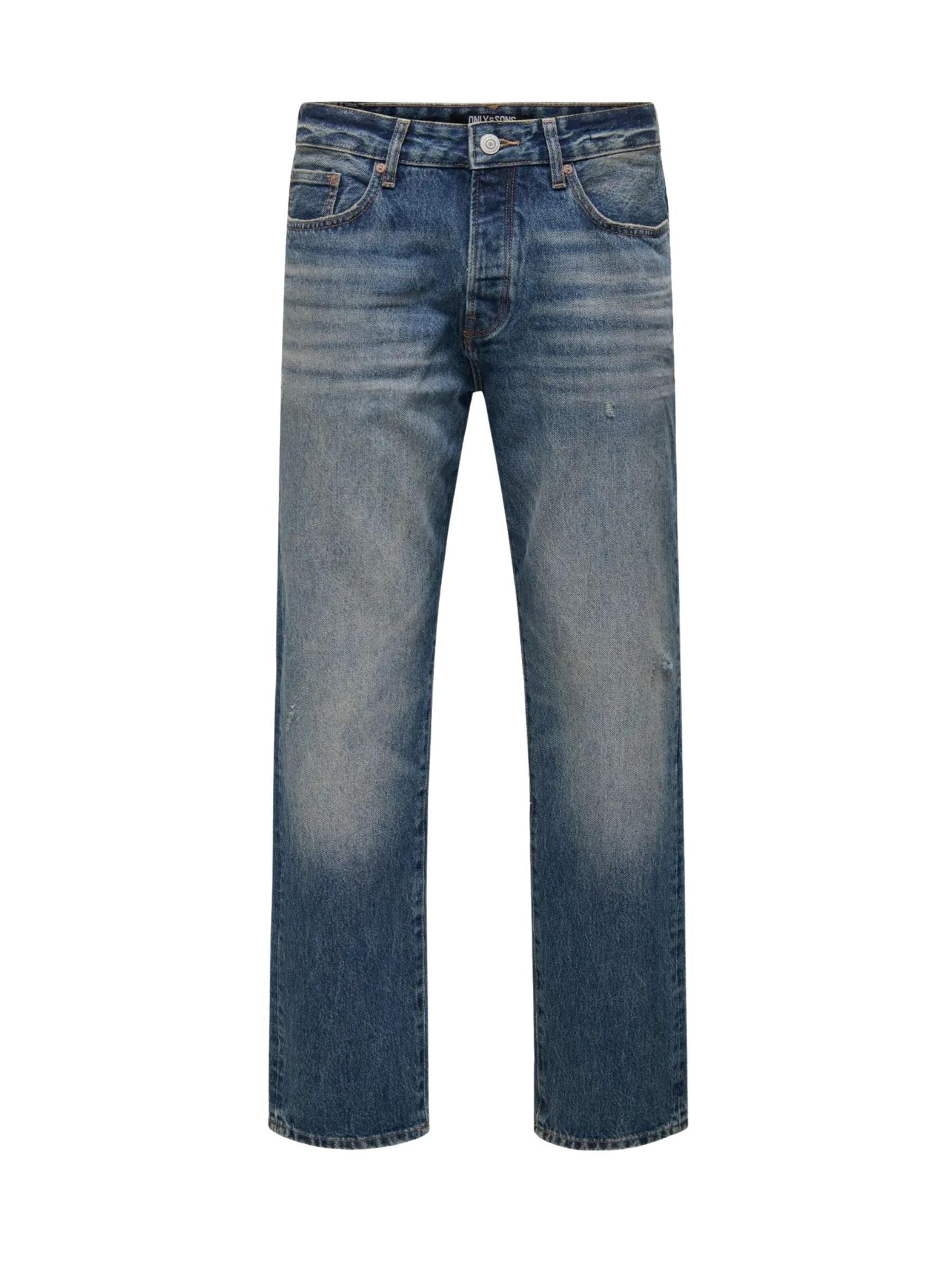 Only & Sons Jeans 'ONLY & SONS ONSEDGE STR DB DESTROY 6642 TAI DNM JEANS'‌‌‌‌‌‌‌‌ in 33/32 in blue denim, Produktansicht