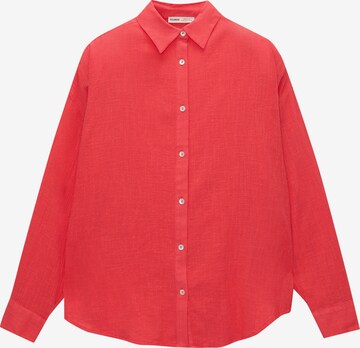 Camicia da donna di Pull&Bear in rosso: frontale