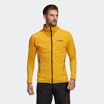 ADIDAS TERREX Athletic Fleece Jacket 'Skyclimb' in Yellow: front