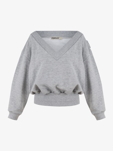 FEMSSY Sweatshirt 'VALLURE' in Grey: front
