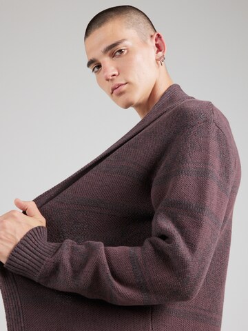 INDICODE JEANS Knit Cardigan 'Burger' in Brown