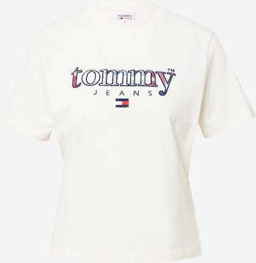 Tommy Jeans T-Shirt 'Tartan' in Weiß: predná strana