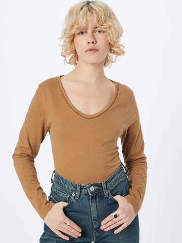 s.Oliver Shirt in Bruin: voorkant