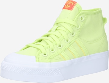 Baskets hautes 'Nizza' ADIDAS ORIGINALS en jaune : devant