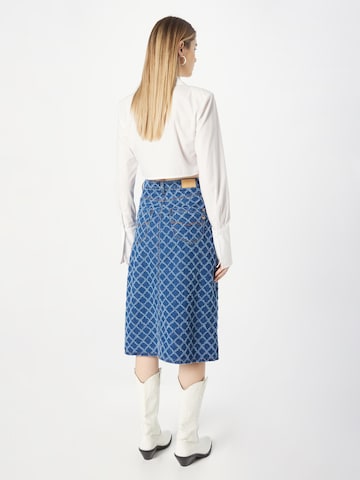 Cream Skirt 'Jissa' in Blue