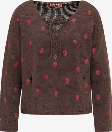 myMo ROCKS Sweater in Brown: front