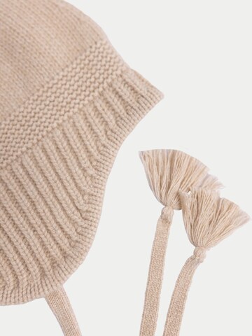 GOBI Cashmere - Sombrero 'Ultimate Warmth Knit Tie Hat' en beige