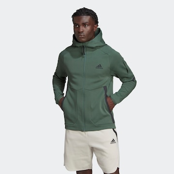 ADIDAS SPORTSWEAR Sportsweatjacke in Grün: Vorderseite