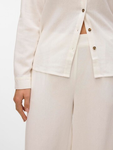 VERO MODA Wide leg Pleat-Front Pants 'VMMymilo' in White