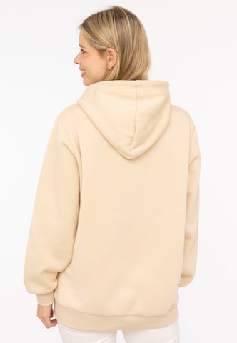 Zwillingsherz Sweatshirt 'WILD AT HEART' in Beige