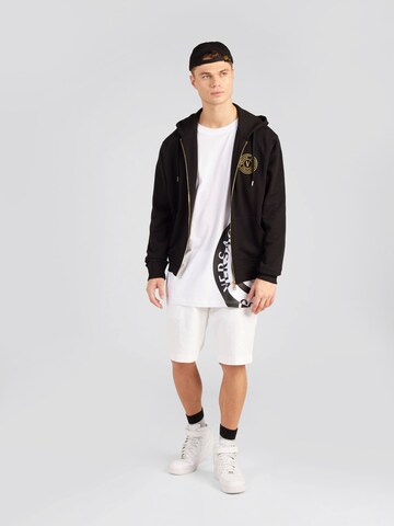 Versace Jeans Couture - Sudadera con cremallera en negro