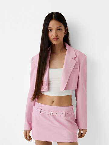 Bershka Normální Kalhoty – pink