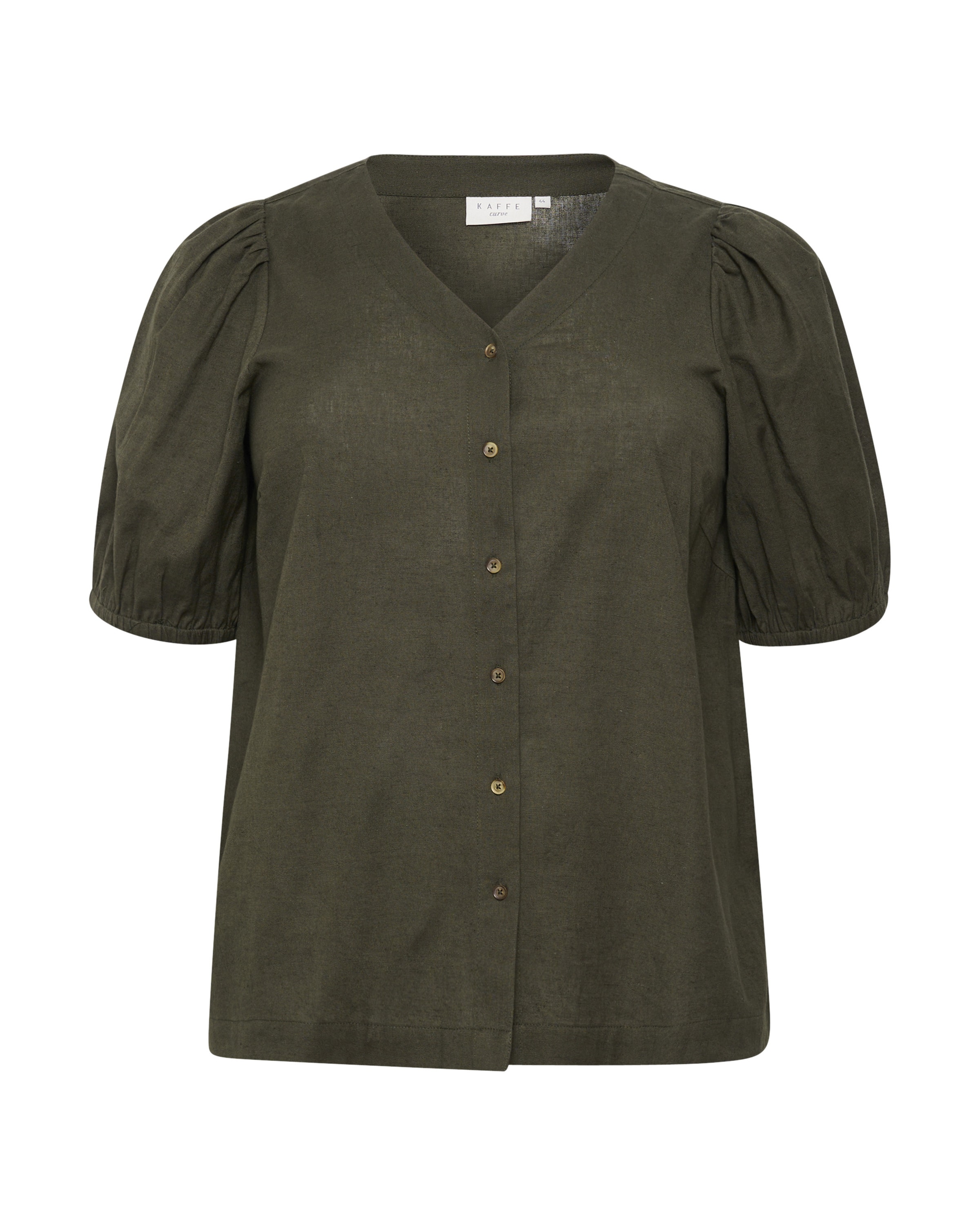 KAFFE CURVE Pluus 'Vicca', värv roheline: eest vaates