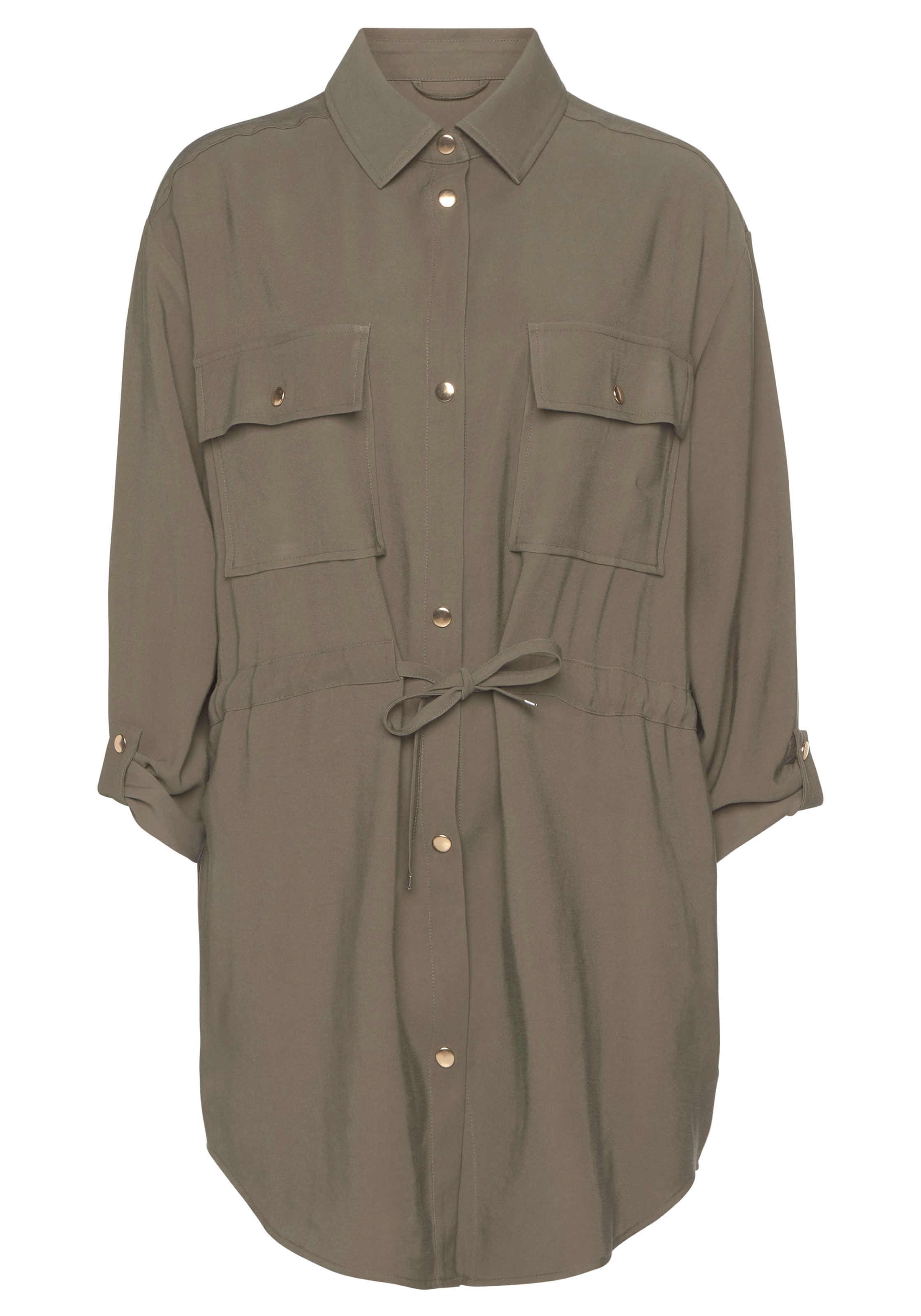 LASCANA Φθινοπωρινό και ανοιξιάτικο μπουφάν σε καφέ: μπροστά