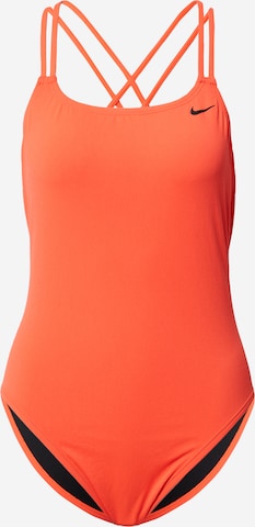 Nike Swim Bralette Swimsuit in Orange: front
