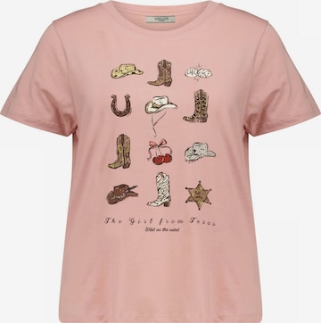T-Shirt 'TEXAS' Deeluxe en rose : devant
