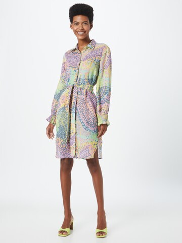 120% Lino Shirt Dress in Mixed colors: front