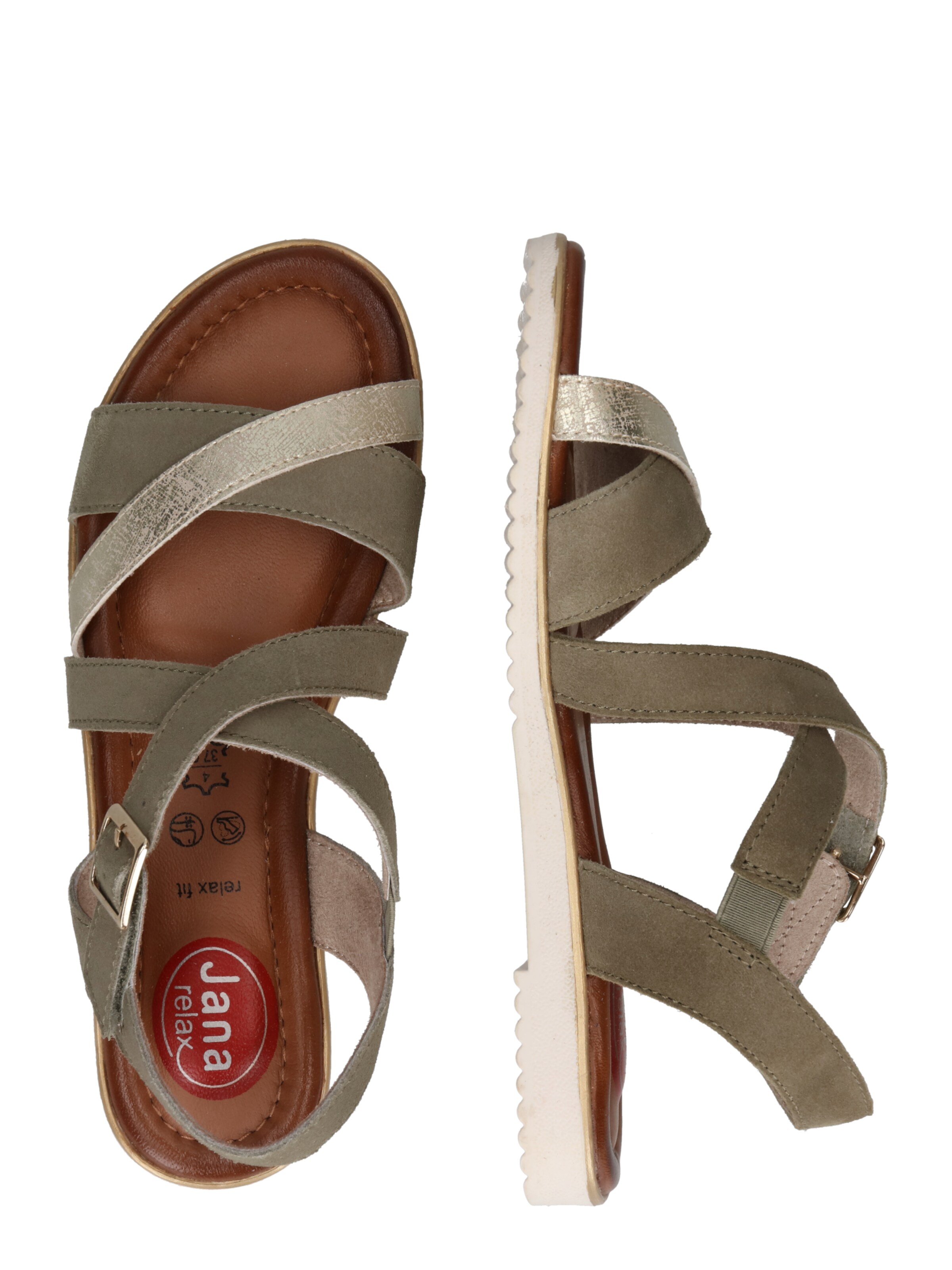 JANA Sandale in Grün