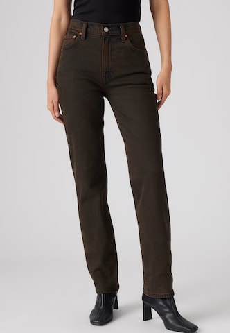 LEVI'S ® - Slimfit Vaquero 'RIBCAGE SLIM' en marrón: frente