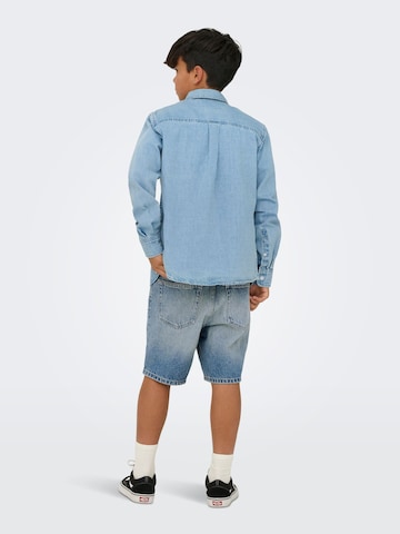 Coupe regular Chemise 'OSJOrson' Only & Sons Junior en bleu
