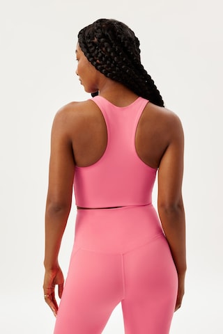 Girlfriend Collective Bustier Sport-BH 'Dylan' in Pink