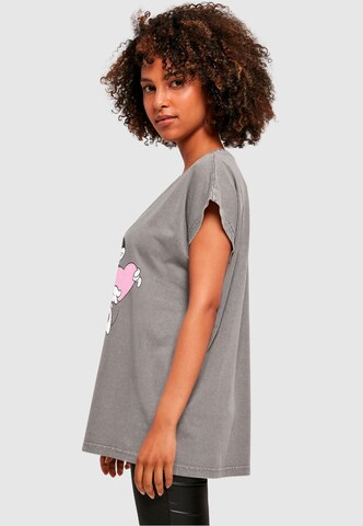 ABSOLUTE CULT T-Shirt 'Minnie Mouse - Love Heart' in Grau