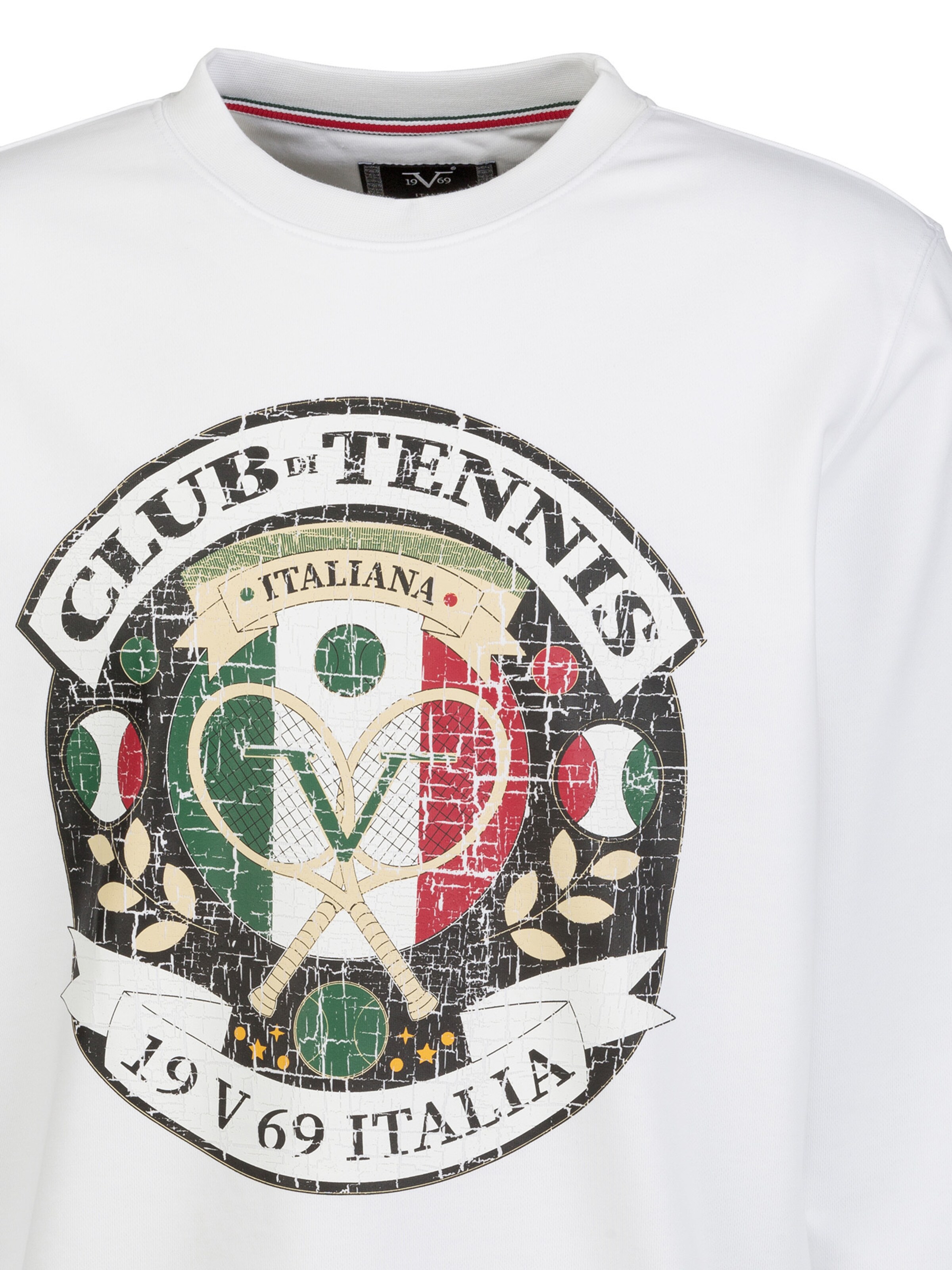 Felpa 'Nico Tennis' di 19V69 ITALIA in bianco