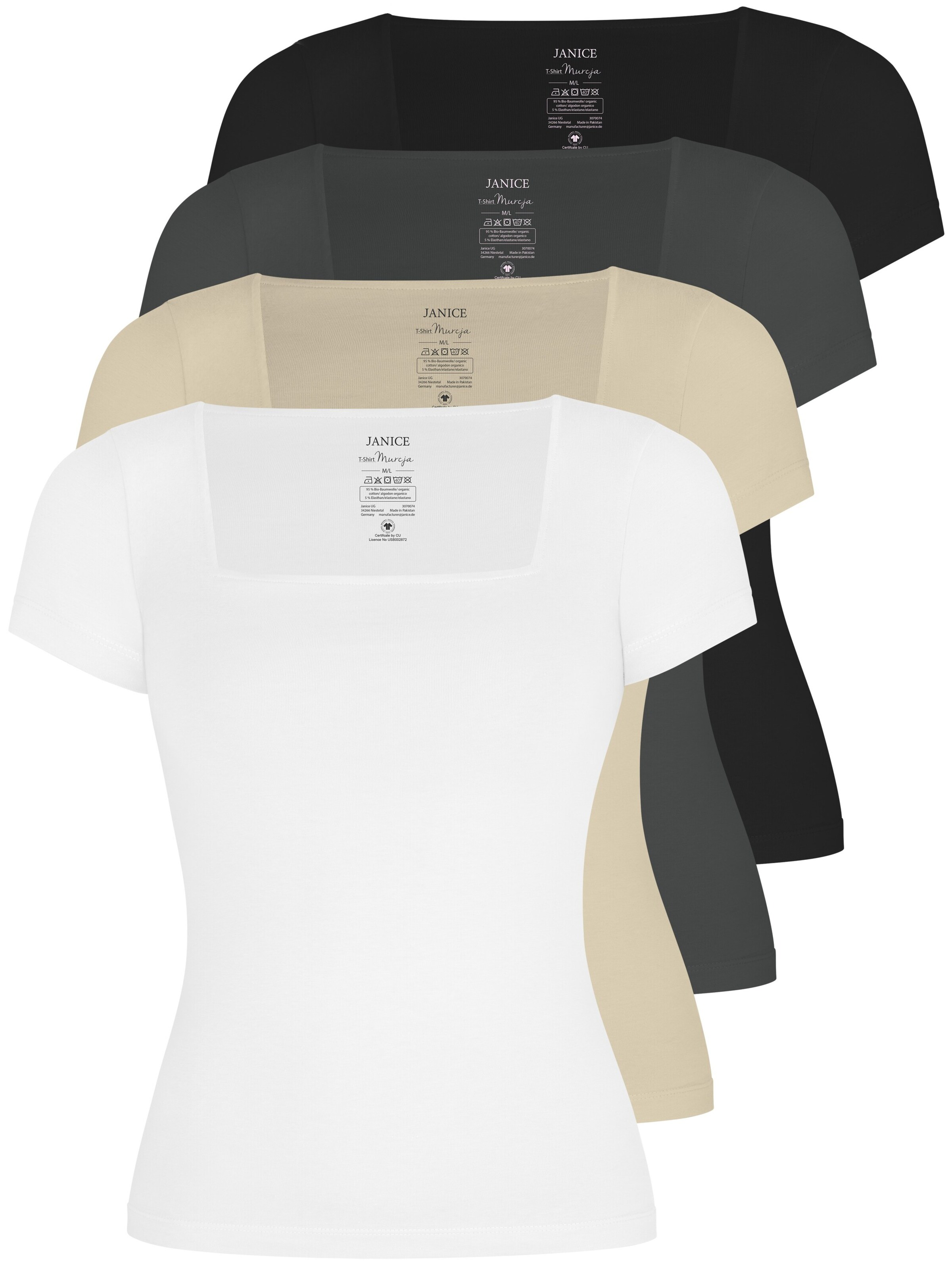 Janice Shirt in Beige: voorkant
