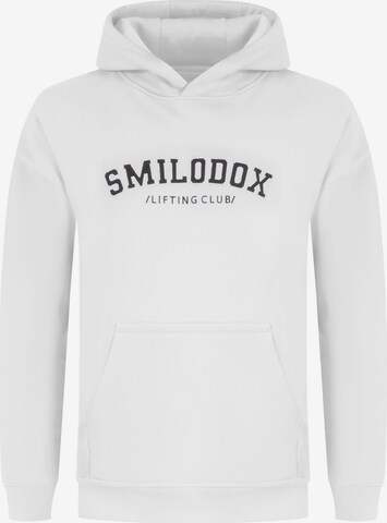 Smilodox Sweatshirt 'Harden' in Wit: voorkant